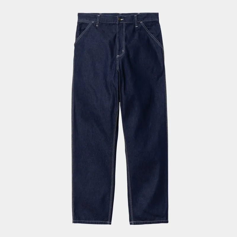 Carhartt WIP Mens Simple Pant - Blue sold by The Foot Factory