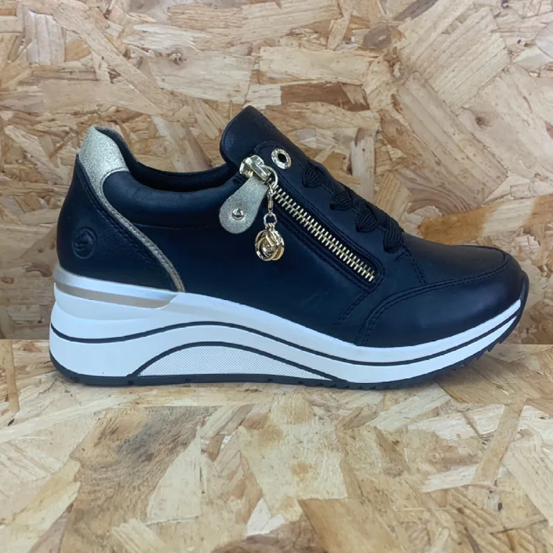 Remonte Womens Elle Fashion Trainers - Black sold by The Foot Factory