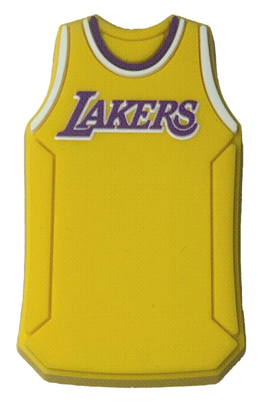 Crocs Jibbitz NBA Los Angeles Lakers Yellow Jersey Charm sold by The Foot Factory