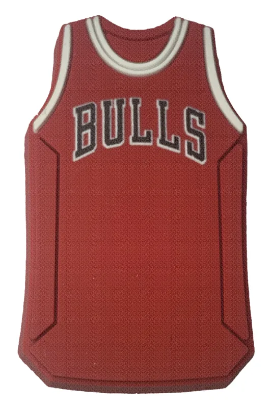 Crocs Jibbitz NBA Chicago Bulls Red Jersey Charm sold by The Foot Factory