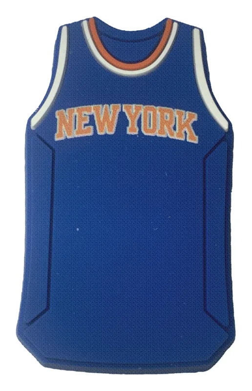 Crocs Jibbitz NBA New York Knicks Blue Jersey Charm sold by The Foot Factory
