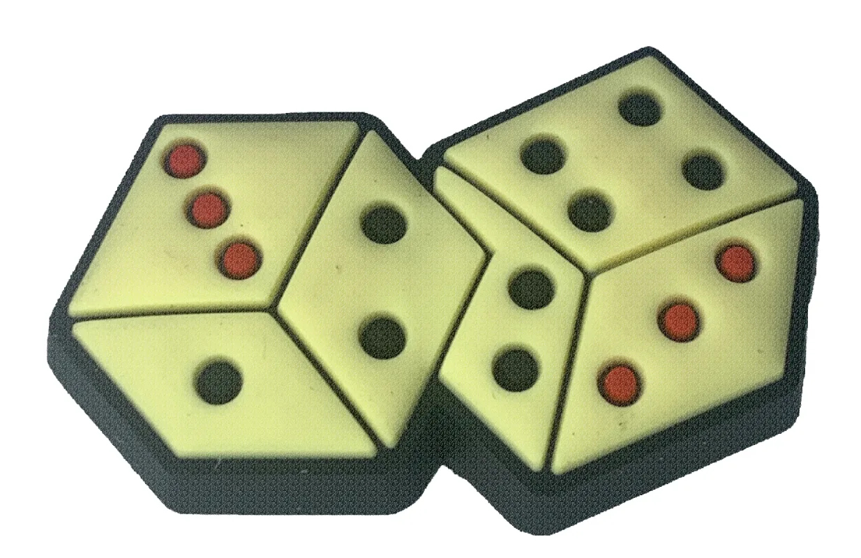 Crocs Jibbitz Old School Tattoo Dice Charm sold by The Foot Factory