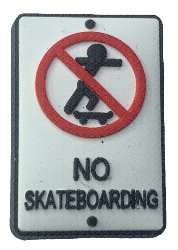 Crocs Jibbitz "No Skateboaring" Charm sold by The Foot Factory