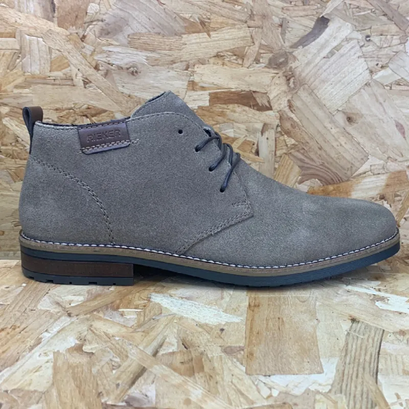 Rieker Mens Suede Desert Boot - Brown sold by The Foot Factory