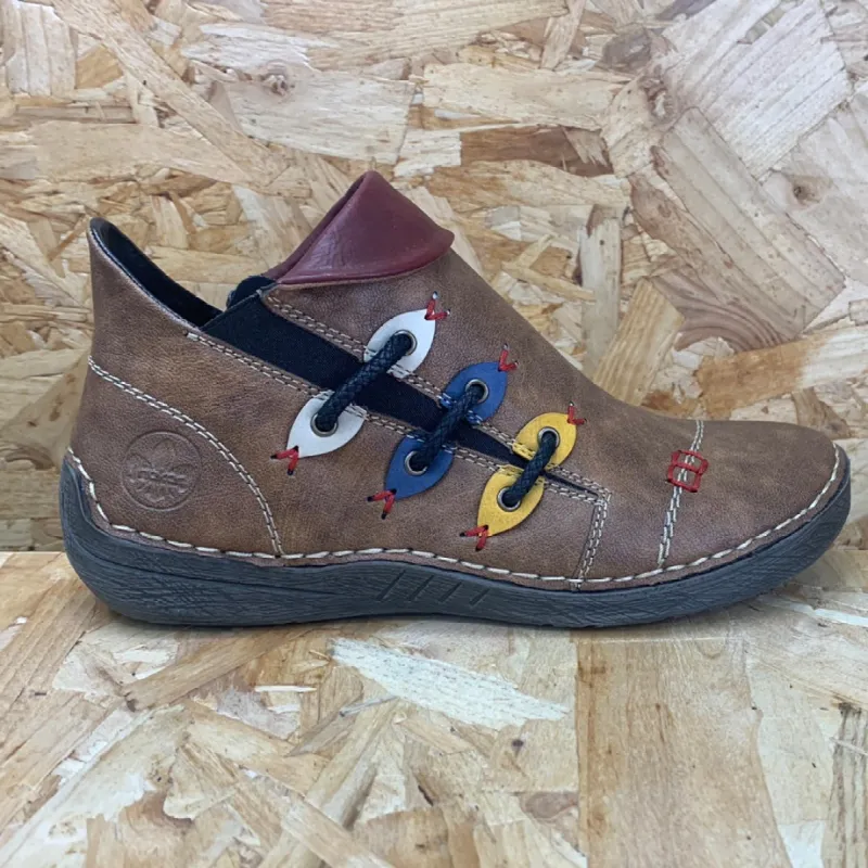 Rieker Womens Fashion Shoe - Brown sold by The Foot Factory