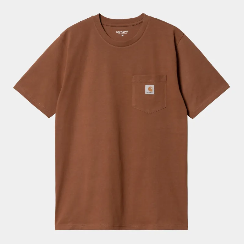 Carhartt WIP Mens Short Sleeve Pocket T-Shirt - Beaver sold by The Foot Factory