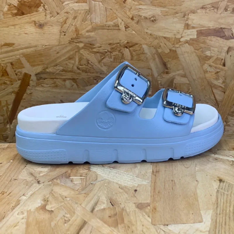 Rieker Womens Fashion Sandal - Blue sold by The Foot Factory