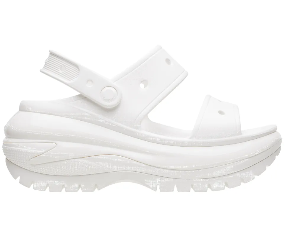 Crocs Unisex Mega Crush Sandal - White sold by The Foot Factory