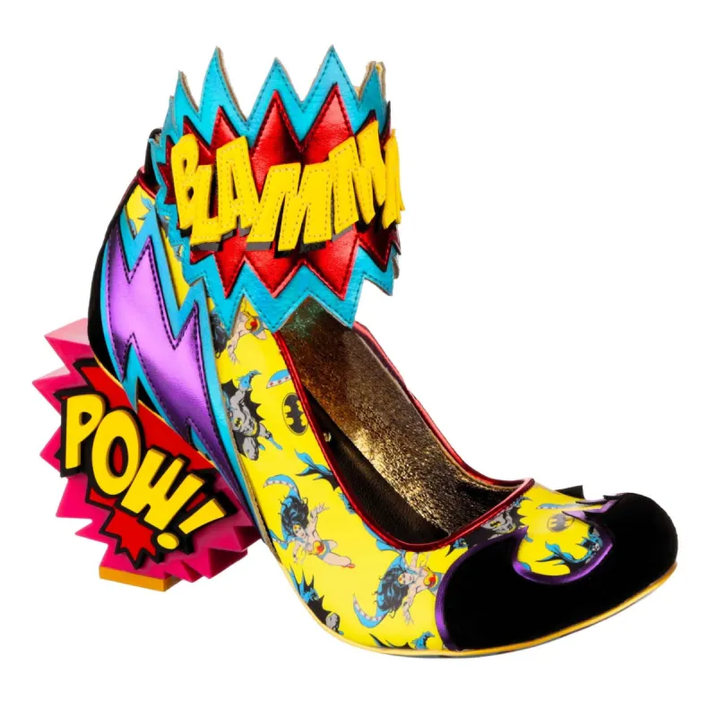 Irregular Choice Womens Justice League Kaboom High Heel - Pink sold by The Foot Factory