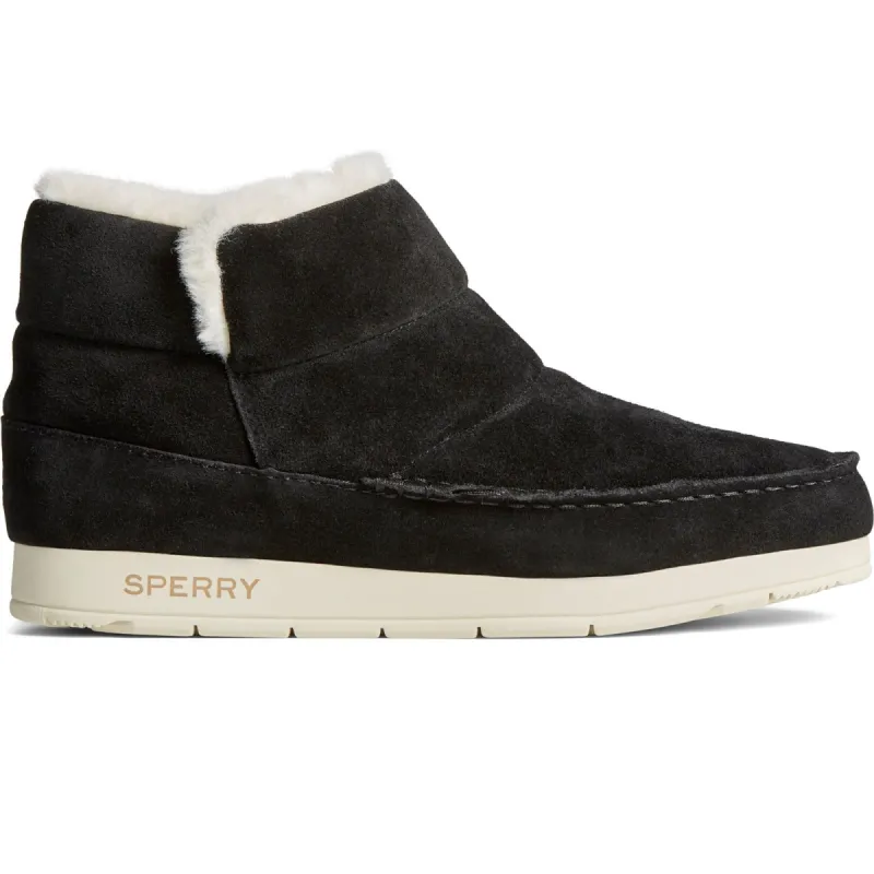 Sperry Womens Moc-Sider Leather Bootie - Black made by Sperry
