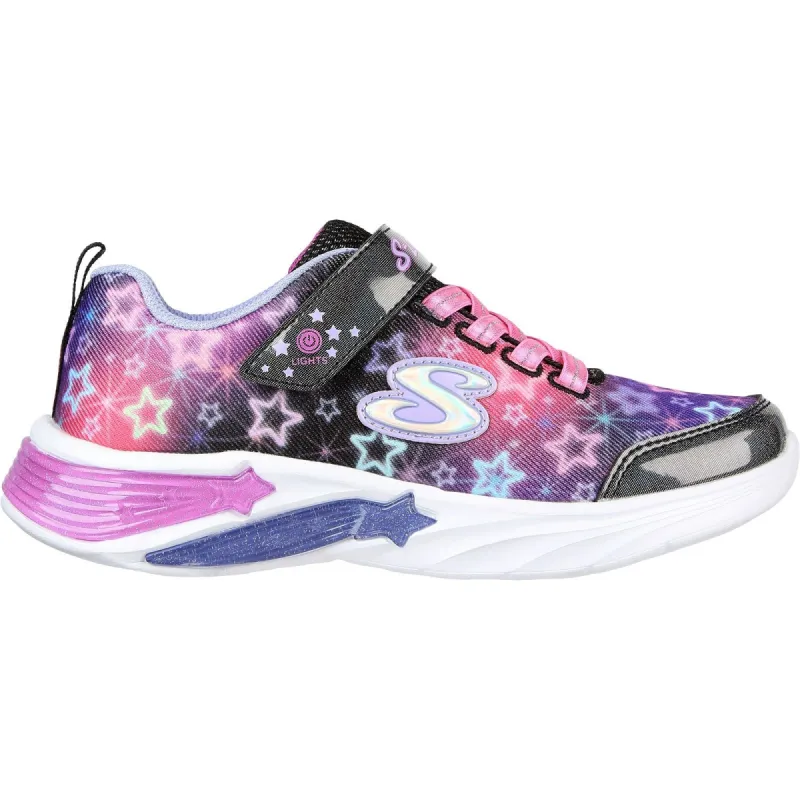 Skechers Girls Star Sparks Light Up Trainers - Black sold by The Foot Factory