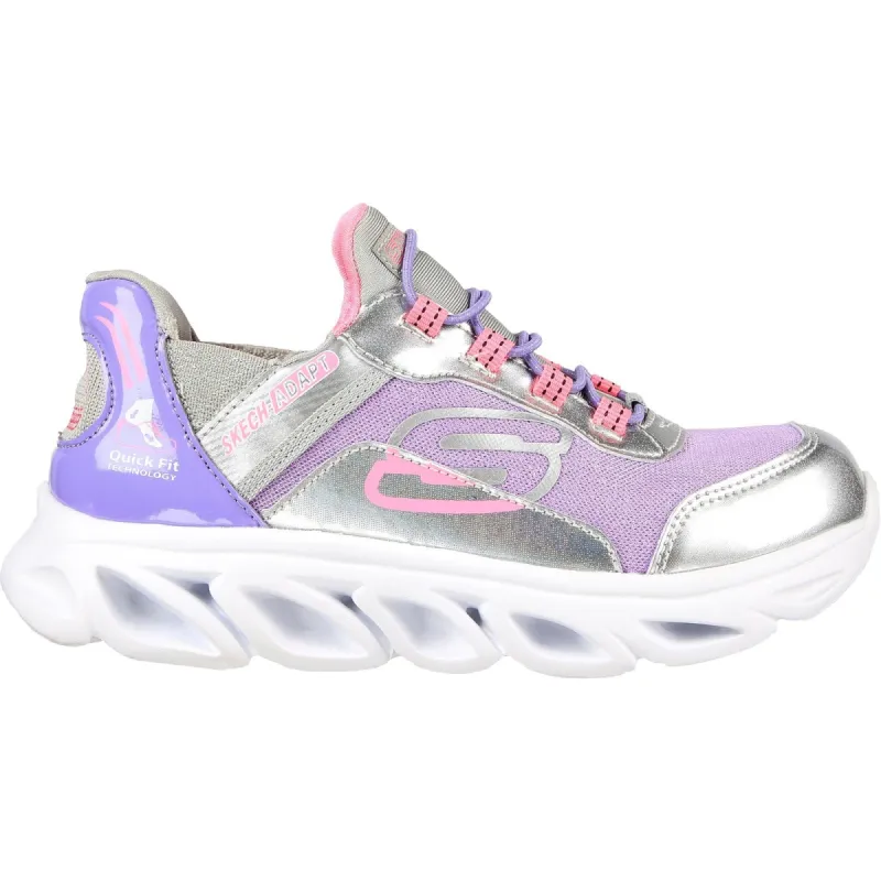 Skechers Girls Flex Glide Trainers - Grey sold by The Foot Factory