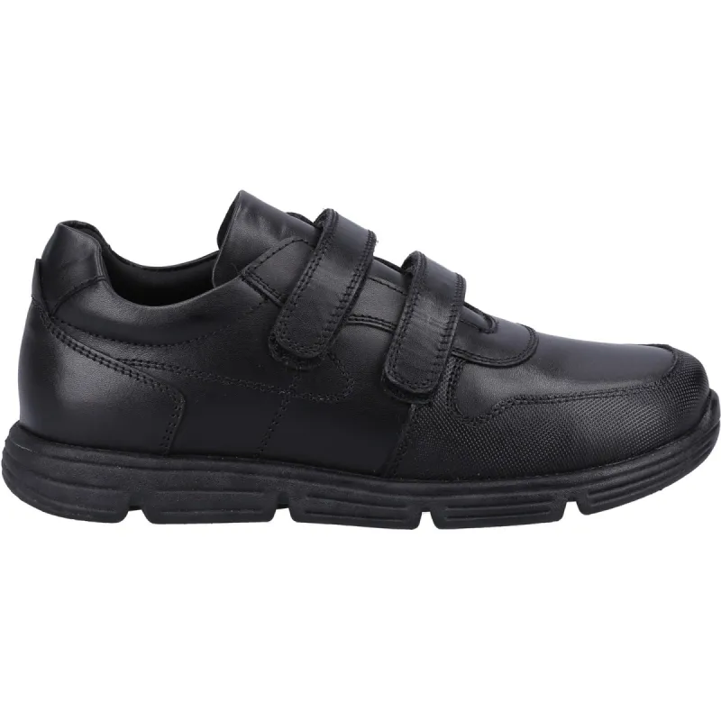 Hush Puppies Boys Lucas Leather School Shoes - Black sold by The Foot Factory