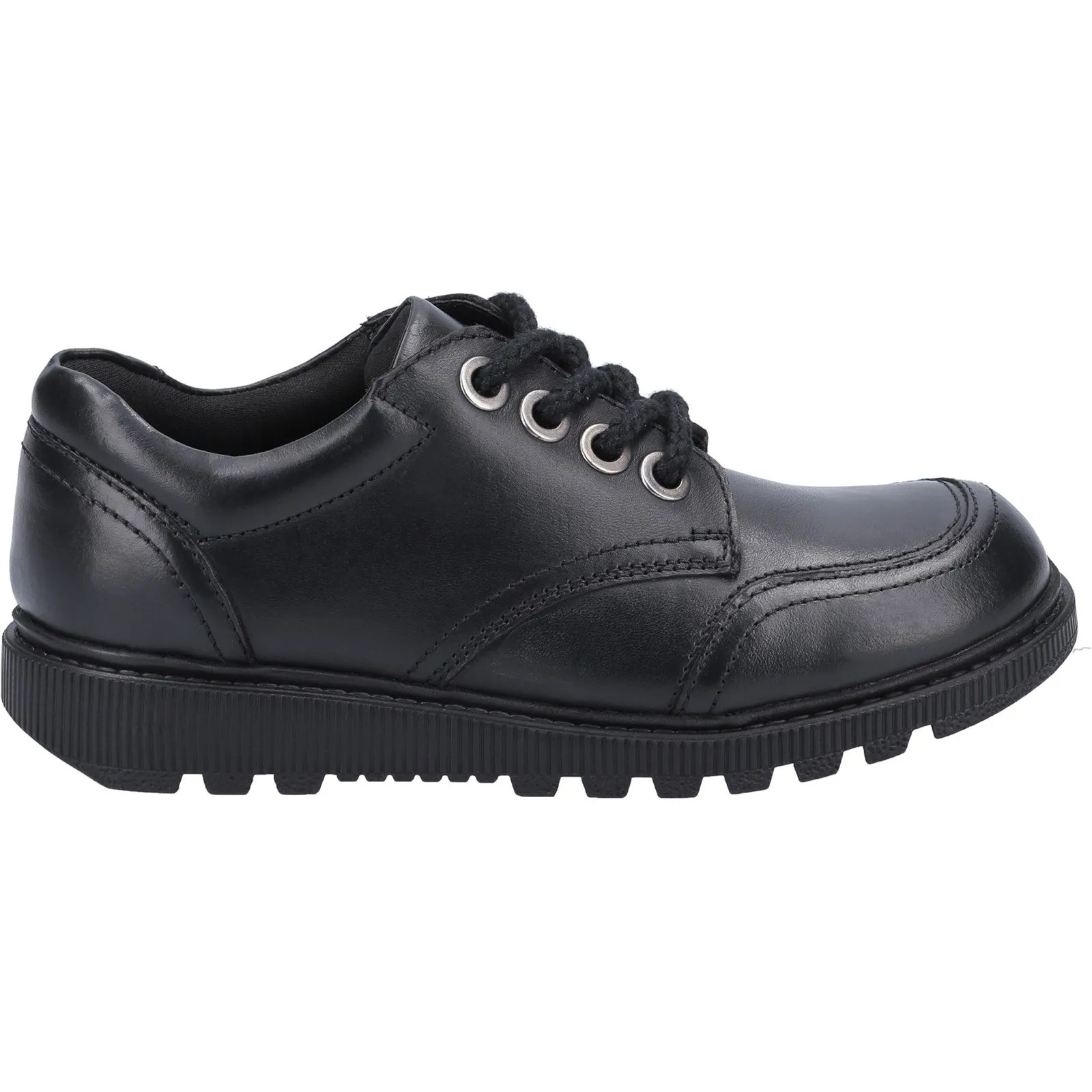 Hush Puppies Girls Kiera Leather School Shoes - Black sold by The Foot Factory