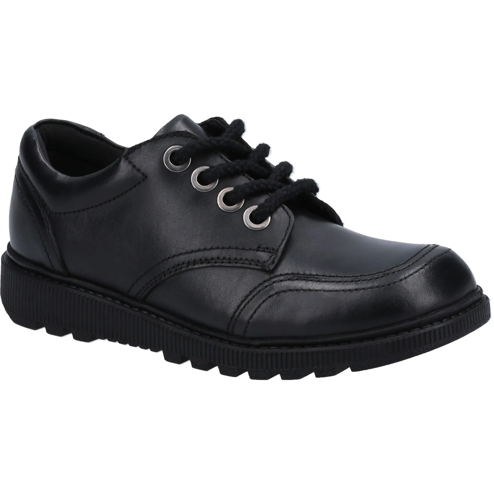 Hush Puppies Girls Kiera Leather School Shoes - Black sold by The Foot Factory product image thumbnail 2
