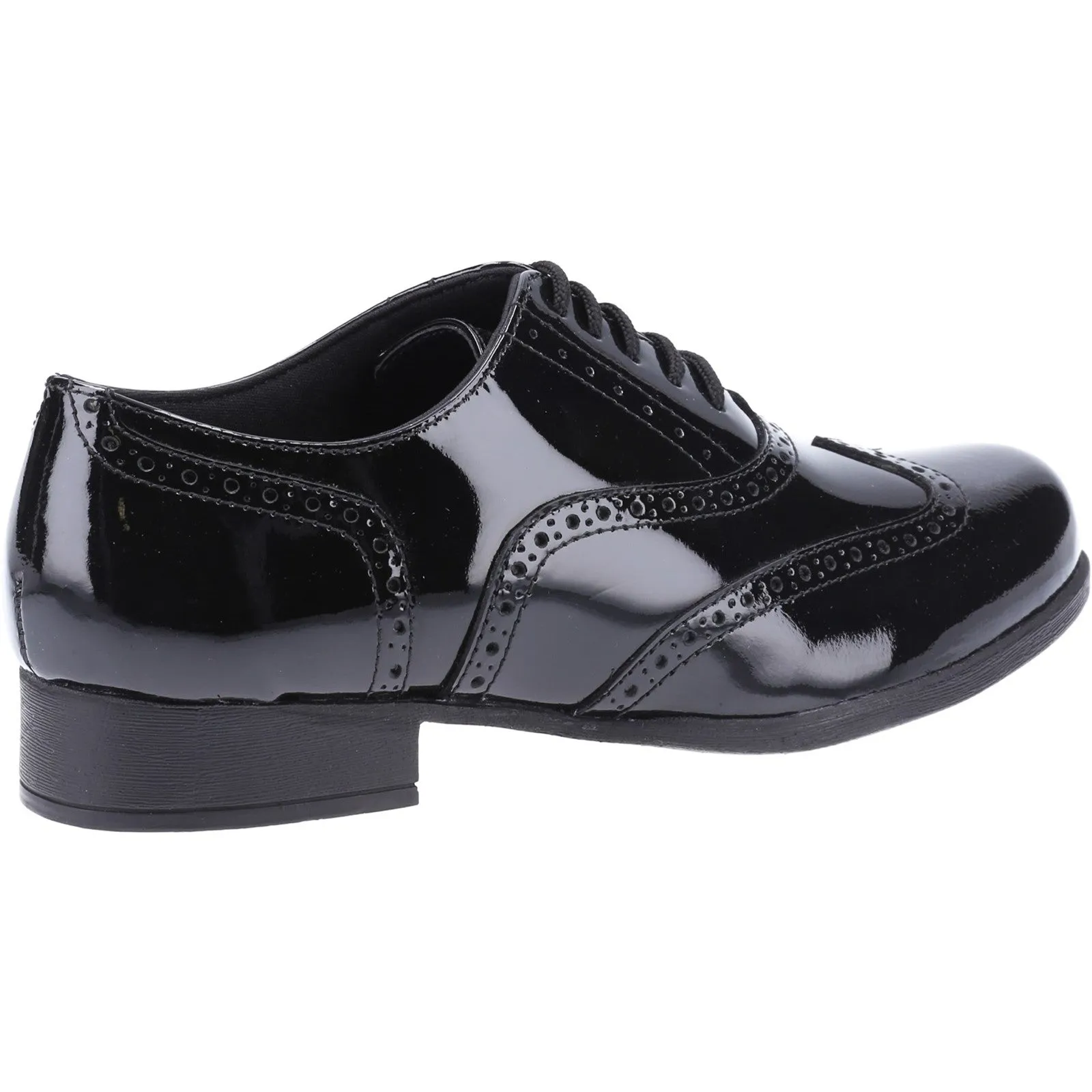 Hush Puppies Girls Kada Leather Patent School Shoes - Black sold by The Foot Factory product image thumbnail 3