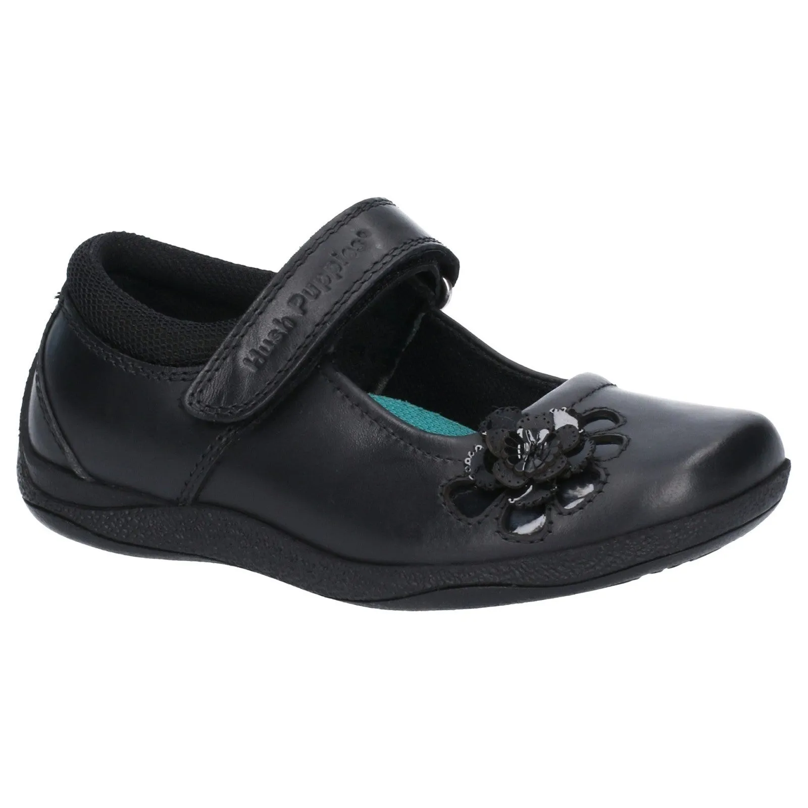 Hush Puppies Girls Jessica Leather School Shoe - Black sold by The Foot Factory product image thumbnail 2