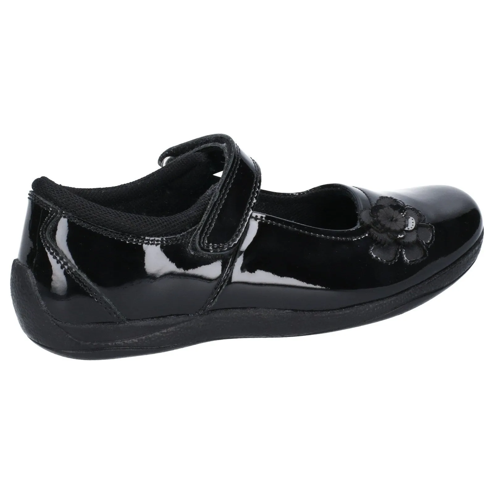 Hush Puppies Girls Jessica Patent Leather School Shoes - Black sold by The Foot Factory product image thumbnail 3