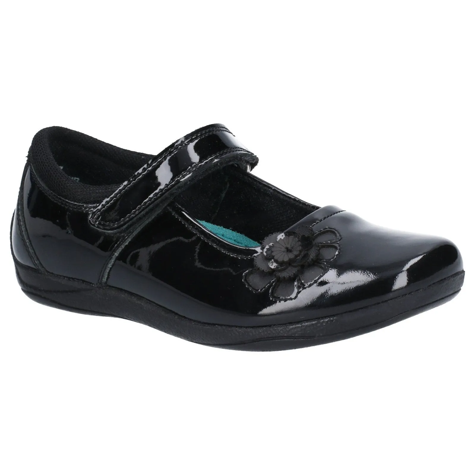 Hush Puppies Girls Jessica Patent Leather School Shoes - Black sold by The Foot Factory product image thumbnail 2