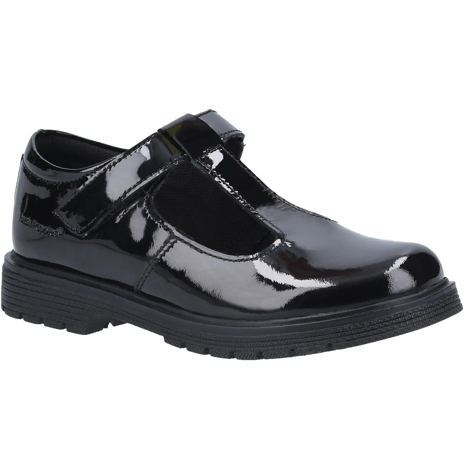 Hush Puppies Girls Gracie Patent Leather School Shoes - Black sold by The Foot Factory product image thumbnail 2