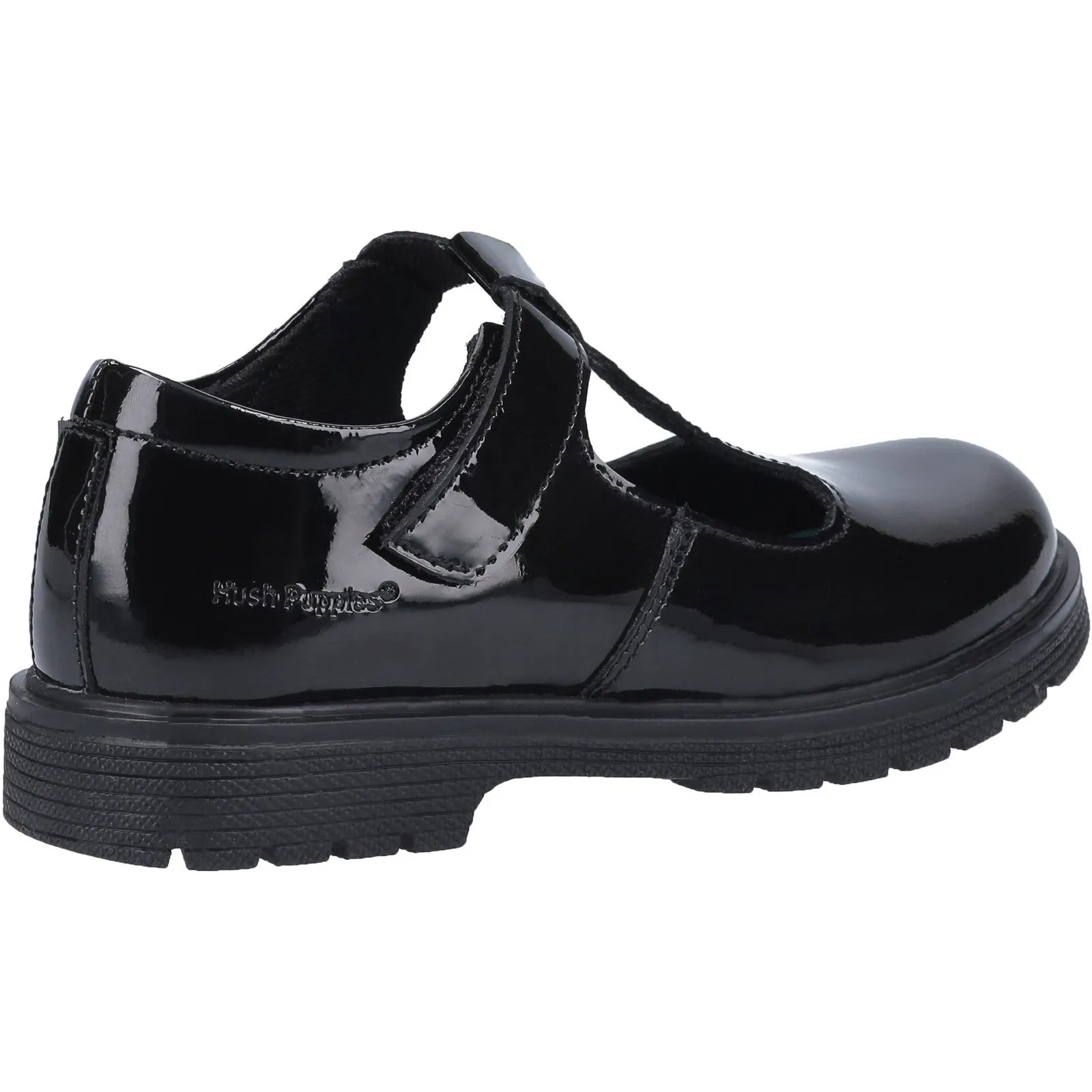 Hush Puppies Girls Gracie Patent Leather School Shoes - Black sold by The Foot Factory product image thumbnail 3