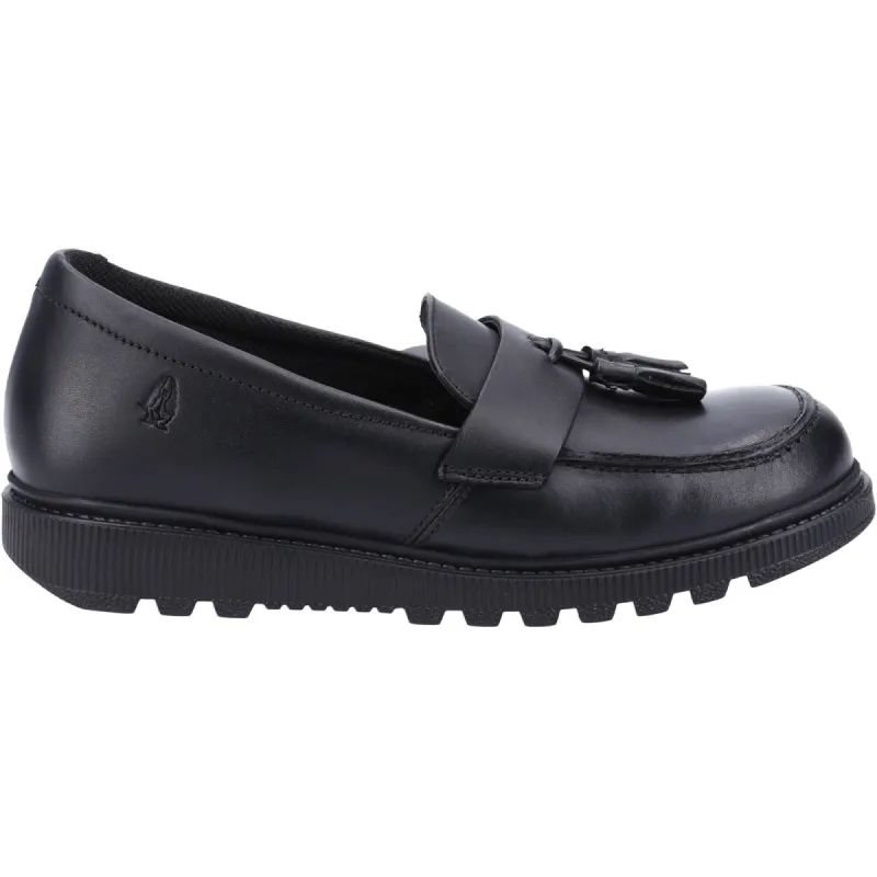 Hush Puppies Girls Faye Leather School Shoes - Black sold by The Foot Factory