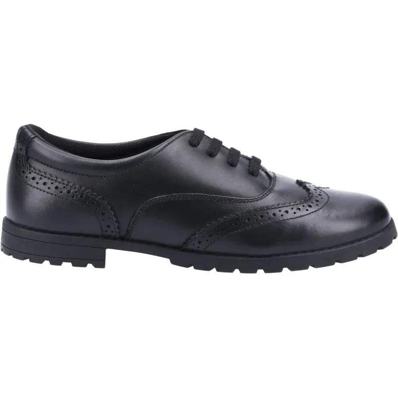 Hush Puppies Girls Eadie Leather School Shoes - Black sold by The Foot Factory