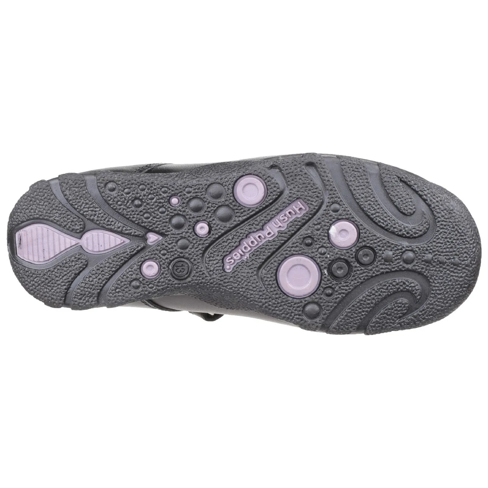 Hush Puppies Girls Clare Leather School Shoes - Black sold by The Foot Factory product image thumbnail 4