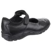 Hush Puppies Girls Clare Leather School Shoes - Black sold by The Foot Factory