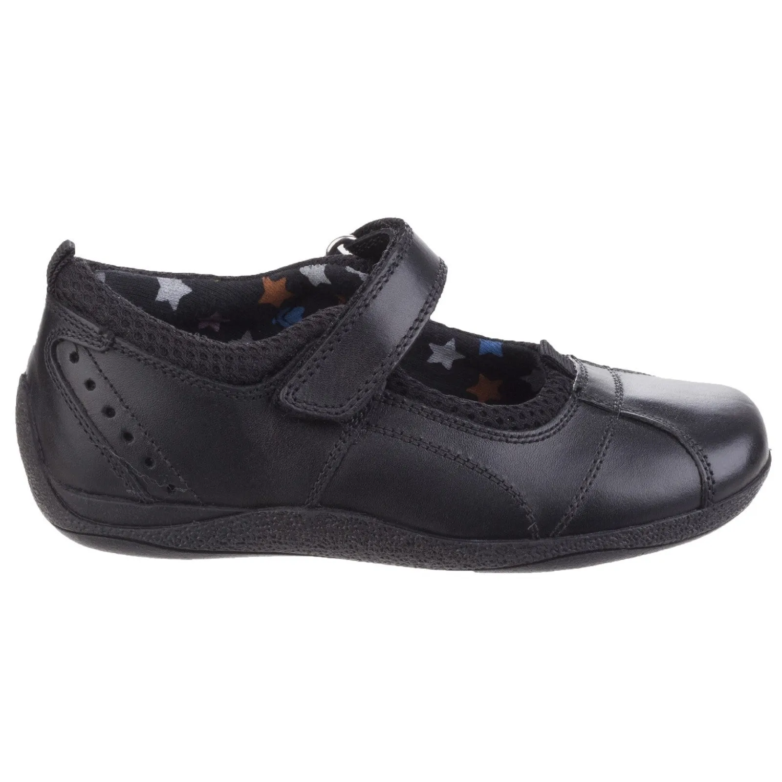 Hush Puppies Girls Cindy Leather School Shoes - Black sold by The Foot Factory