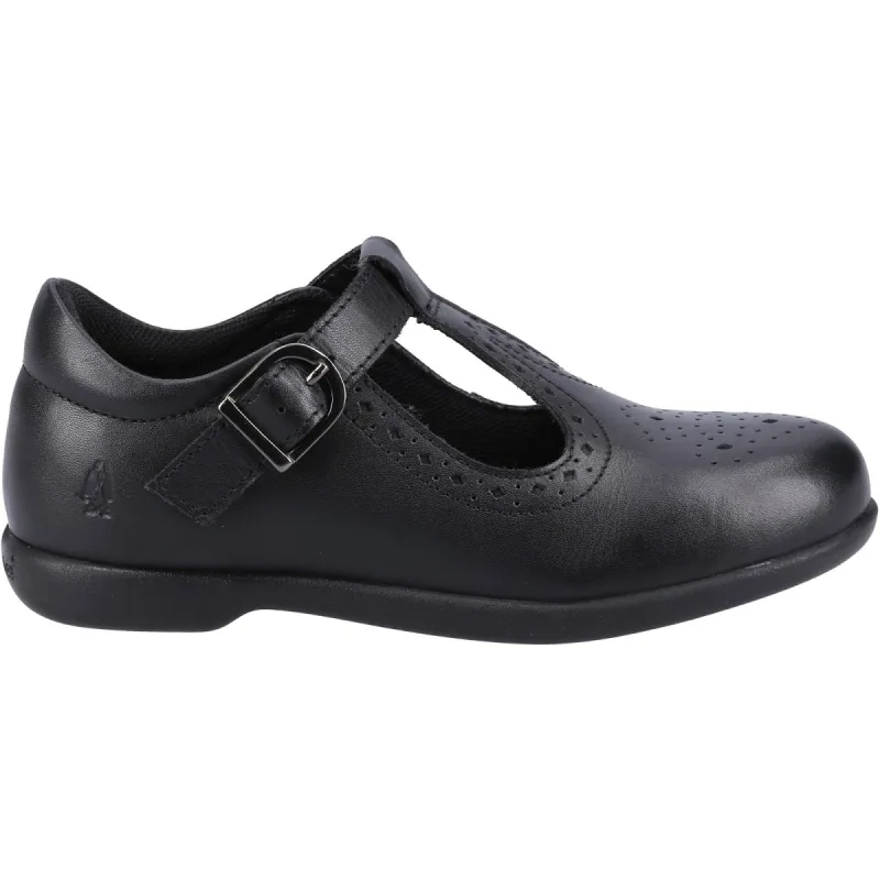 Hush Puppies Girls Britney Leather School Shoes - Black sold by The Foot Factory