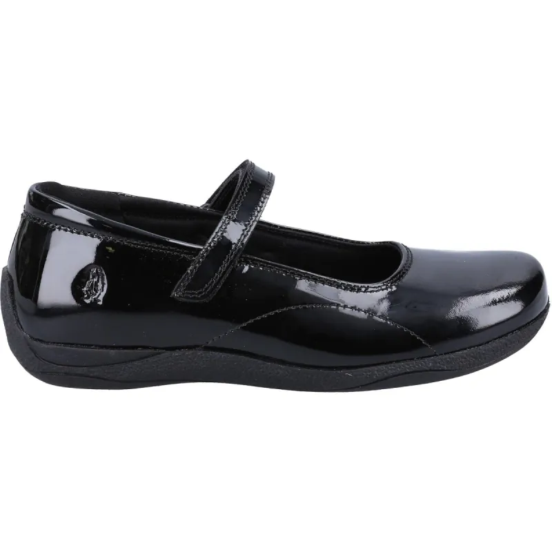 Hush Puppies Girls Aria Patent Leather School Shoes - Black sold by The Foot Factory