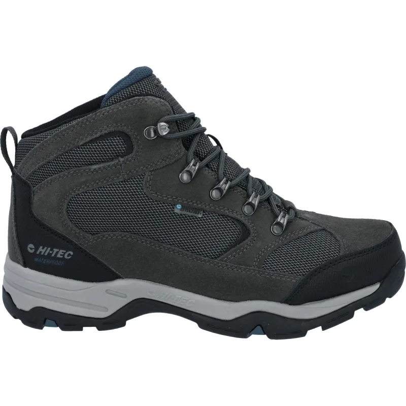 Hi-Tec Mens Storm Wide Fit Suede Boots - Grey sold by The Foot Factory
