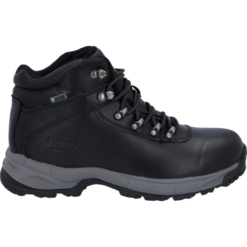 Hi-Tec Mens Eurotrek Lite Waterproof Leather Walking Boots - Black sold by The Foot Factory