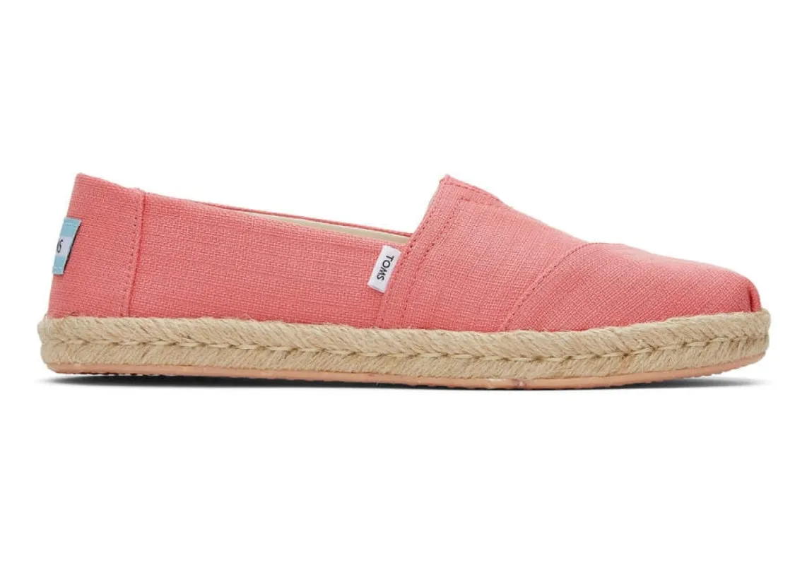 TOMS Womens Alpargata Eco Rope Espadrille - Peach sold by The Foot Factory