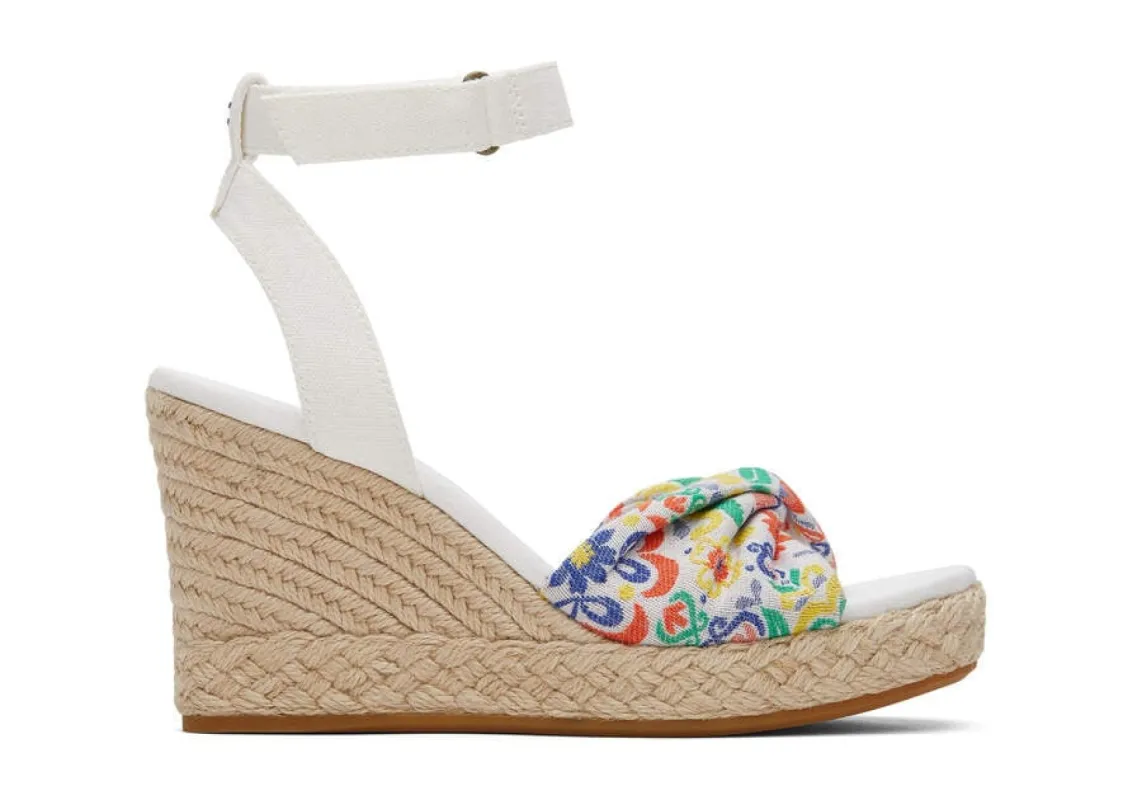 TOMS Womens Marisela Wedge Sandal - White sold by The Foot Factory