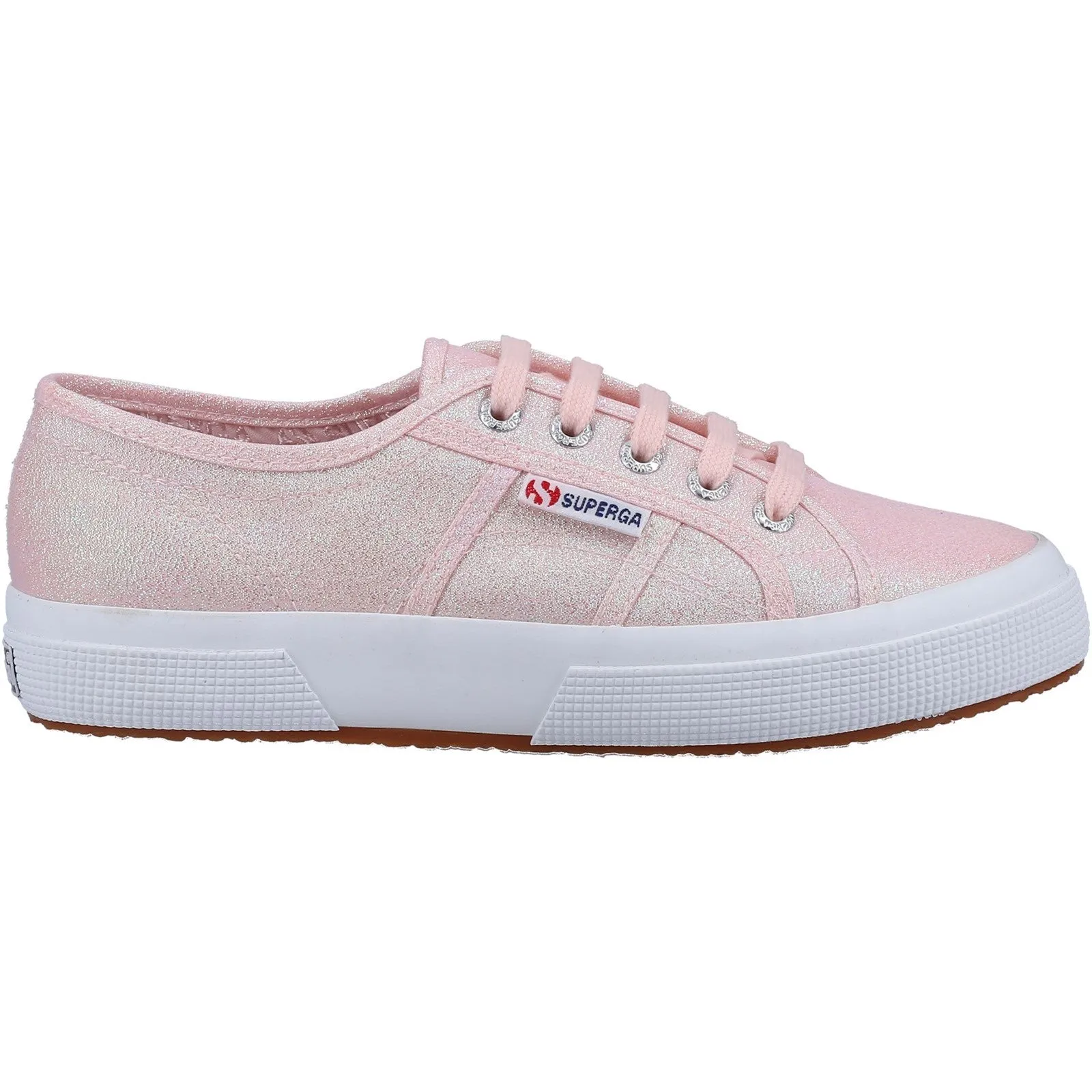 Superga Womens 2750 Lamé Trainers - Pink sold by The Foot Factory