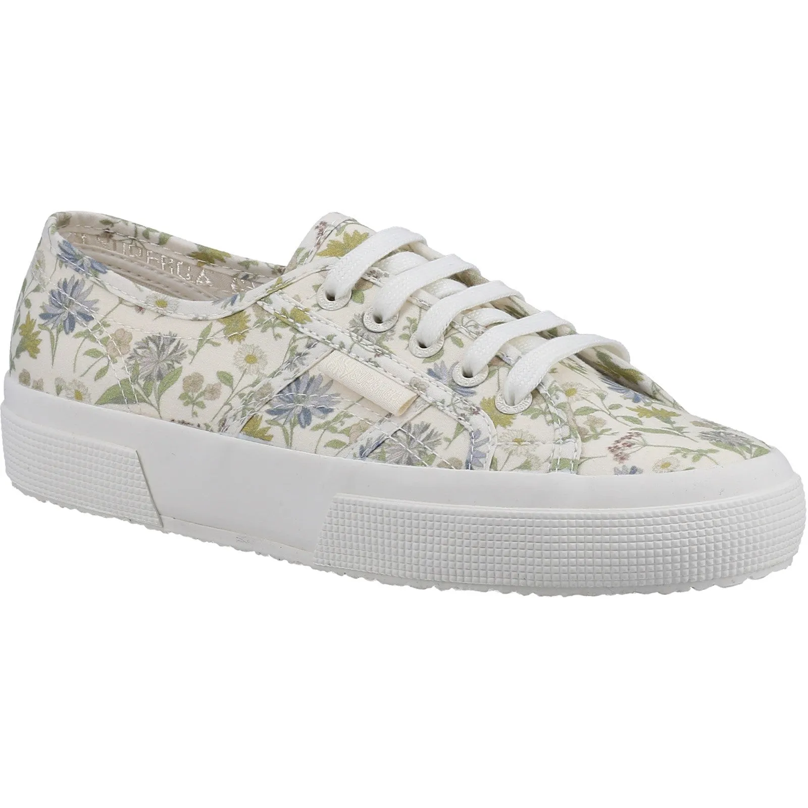 Superga Womens 2750 Floral Print Trainers - Light Olive sold by The Foot Factory product image thumbnail 2