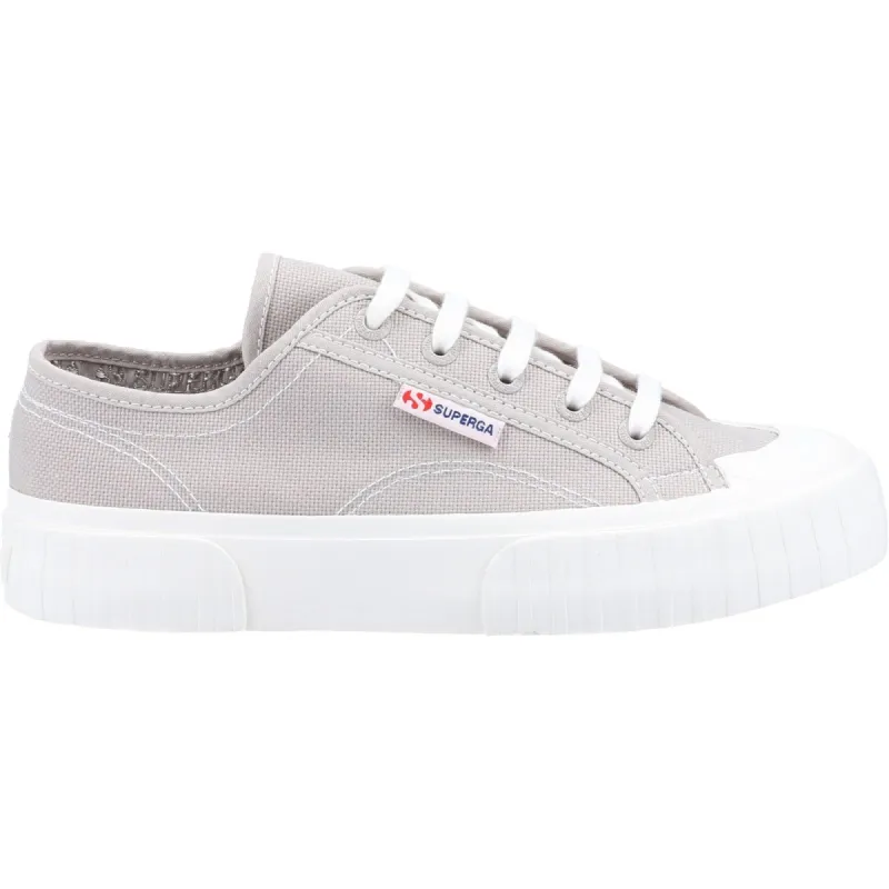 Superga Womens 2630 Stripe Trainers - Grey sold by The Foot Factory