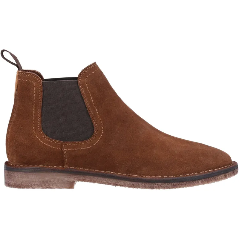 Hush Puppies Mens Shaun Suede Chelsea Boots - Tan sold by The Foot Factory
