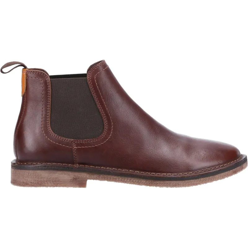 Hush Puppies Mens Shaun Leather Chelsea Boots - Brown made by Hush Puppies