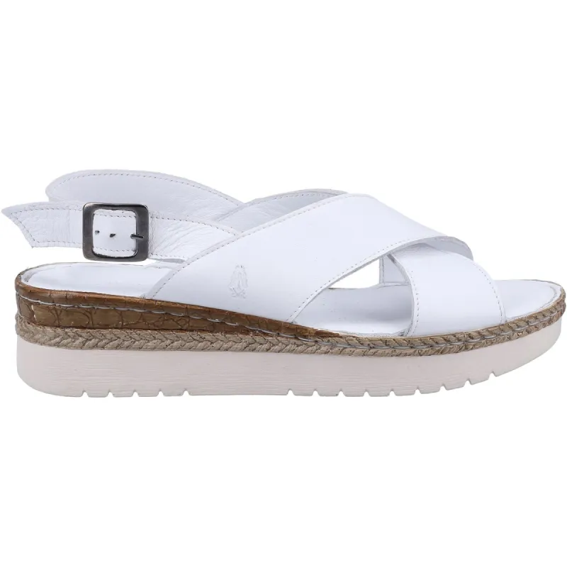 Hush Puppies Womens Saphira Leather Sandal - White sold by The Foot Factory