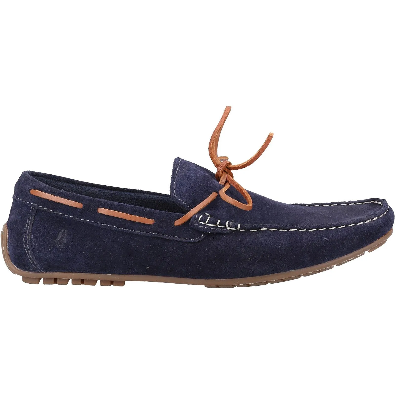 Hush Puppies Mens Reuben Suede Boat Shoes - Navy sold by The Foot Factory