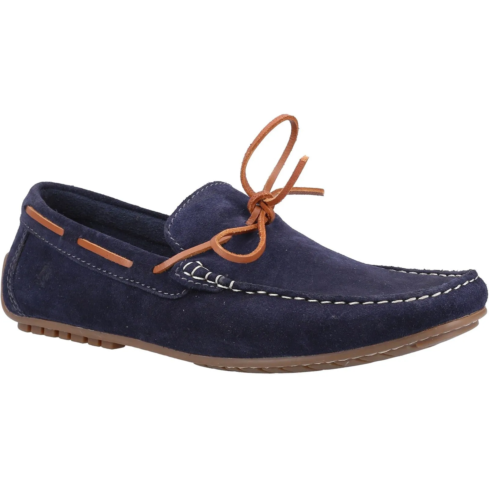 Hush Puppies Mens Reuben Suede Boat Shoes - Navy sold by The Foot Factory product image thumbnail 2