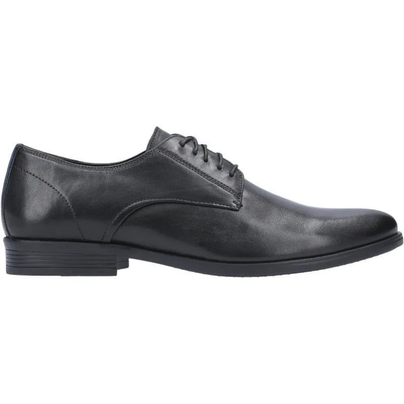 Hush Puppies Mens Oscar Leather Shoe - Black sold by The Foot Factory