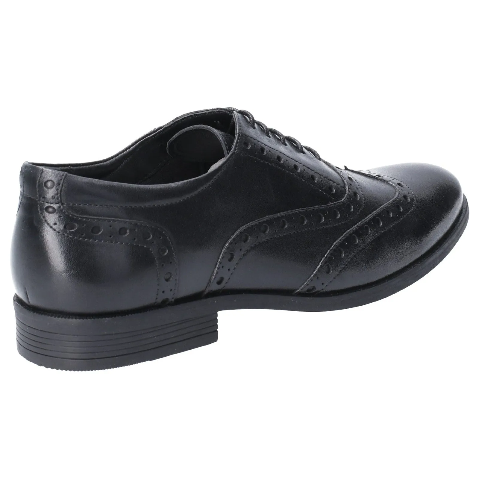 Hush Puppies Mens Oaken Leather Brogue Shoe - Black sold by The Foot Factory product image thumbnail 3