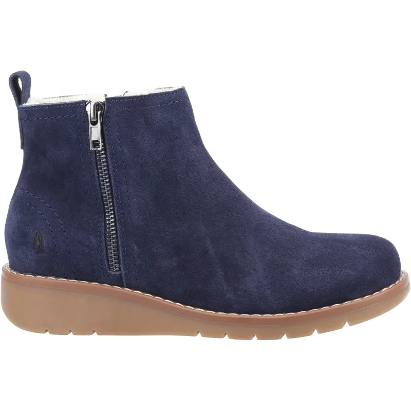 Hush Puppies Womens Libby Suede Boot - Navy sold by The Foot Factory