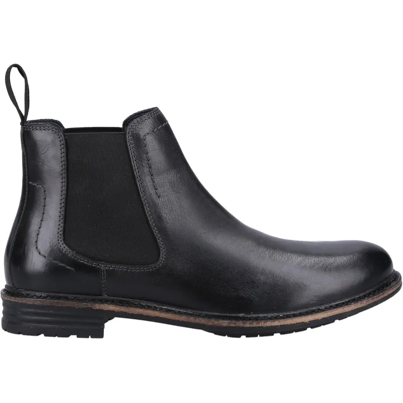 Hush Puppies Mens Justin Leather Chelsea Boot - Black made by Hush Puppies