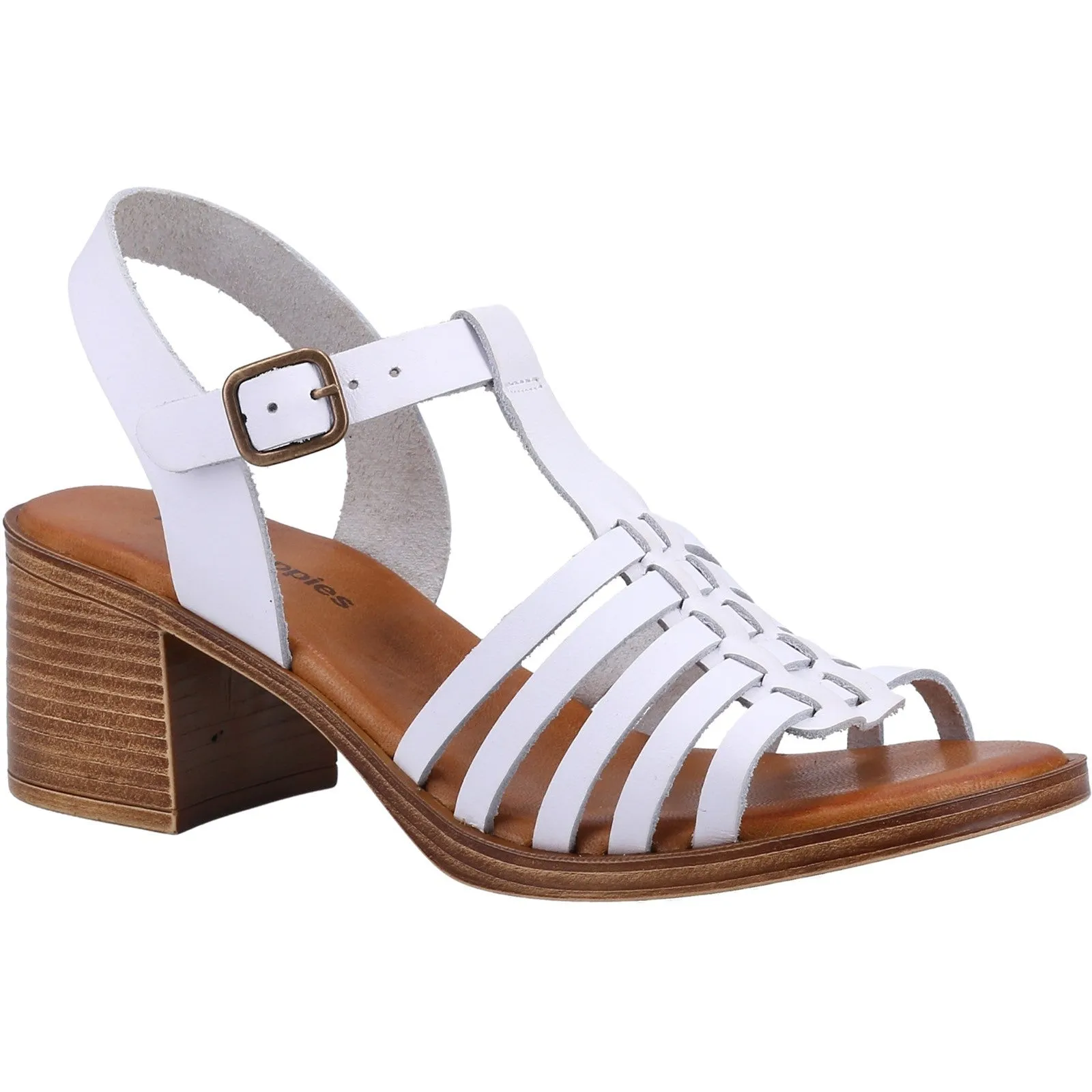 Hush Puppies Womens Greta Leather Sandal - White sold by The Foot Factory product image thumbnail 2