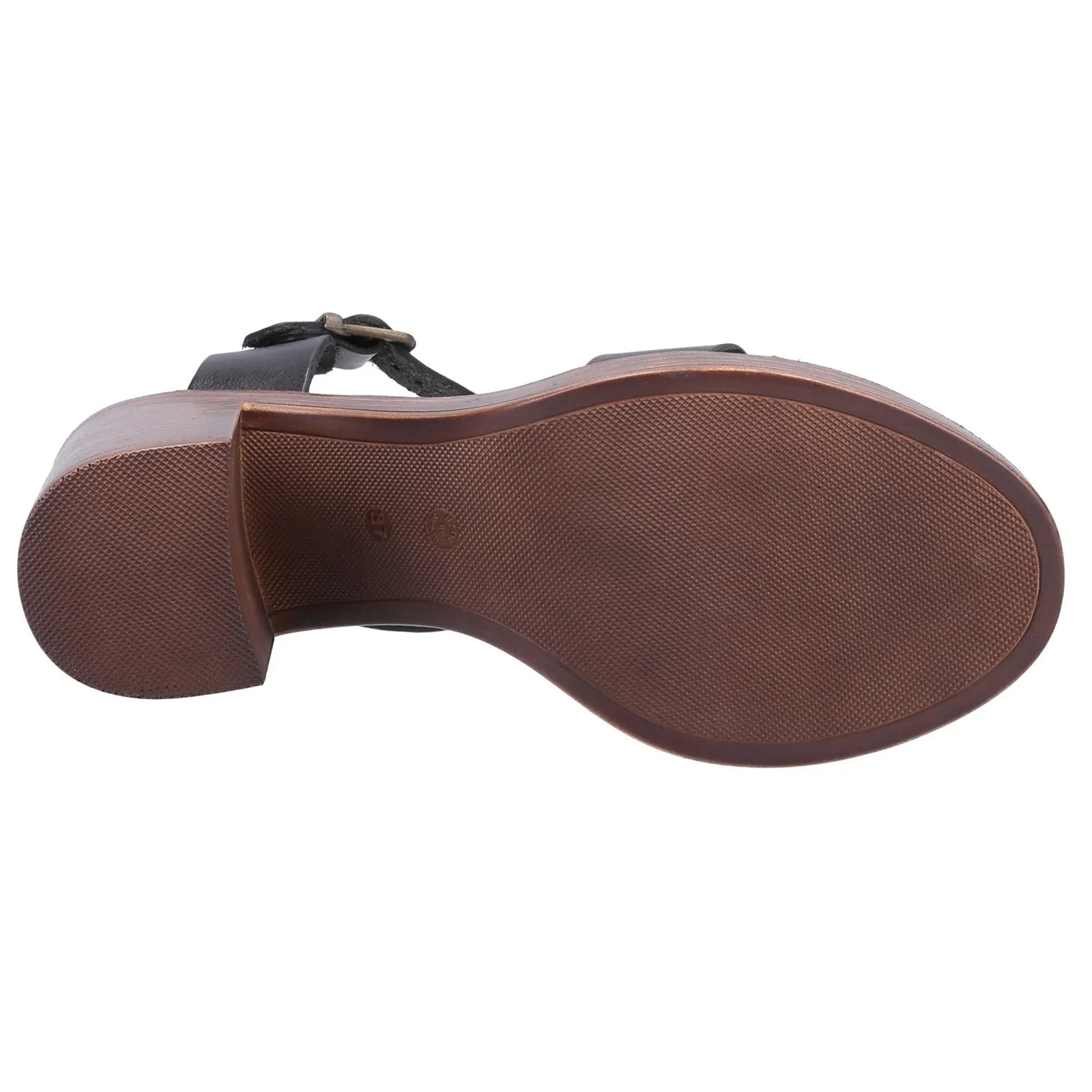 Hush Puppies Womens Georgia Leather Sandal - Black sold by The Foot Factory product image thumbnail 4